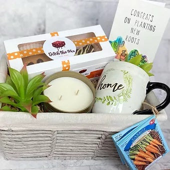 Custom gift basket with brownies for the green thumb Ditch The Mix Columbus, Ohio