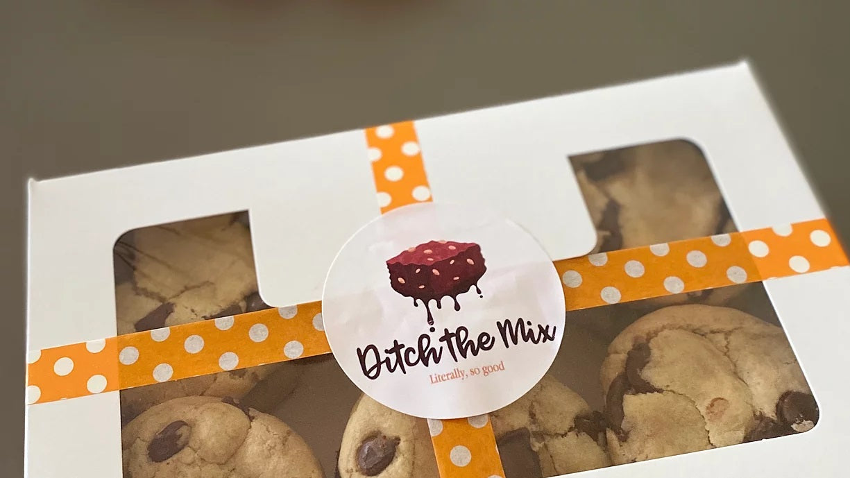 Box of chocolate chip cookies Ditch The Mix Columbus, Ohio