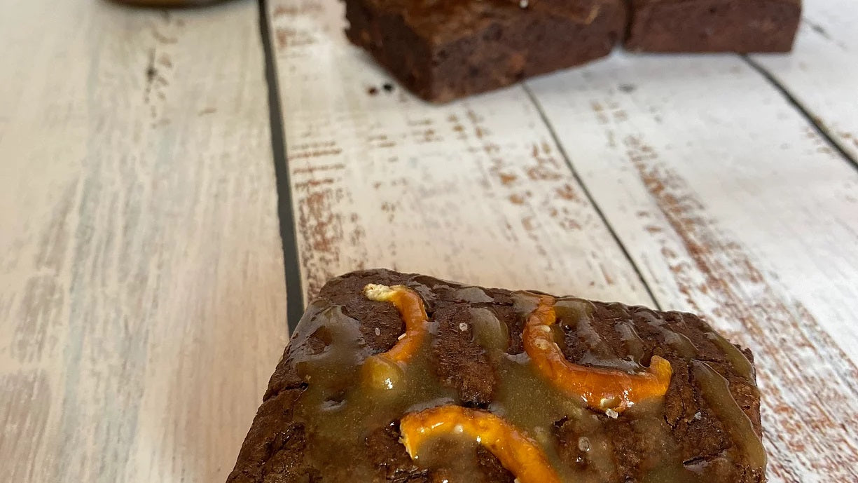 The Hipster brownie pretzels and caramel Ditch The Mix Columbus Ohio