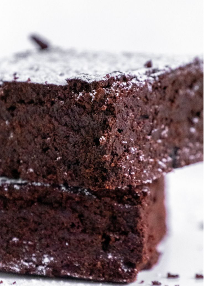 stack of keto fudge brownies-Ditch the Mix