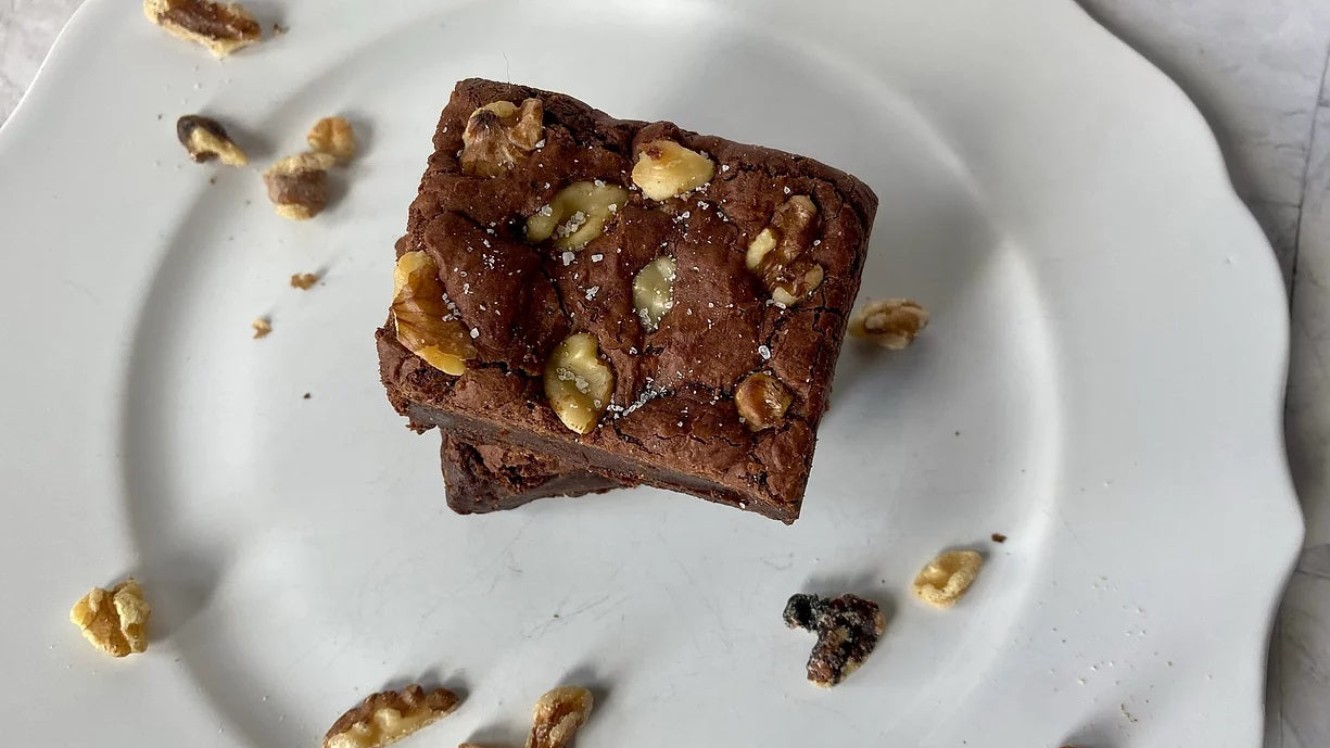 Wall(nut) Flour brownie walnuts and sea salt brownie Ditch The Mix Columbus Ohio