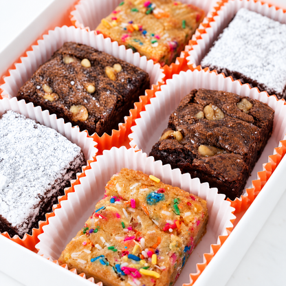 box of assorted brownies close up Columbus, OH