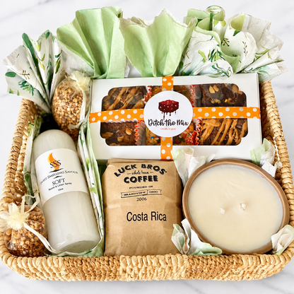 Custom gift basket with brownies for the coffee lover Columbus, OH