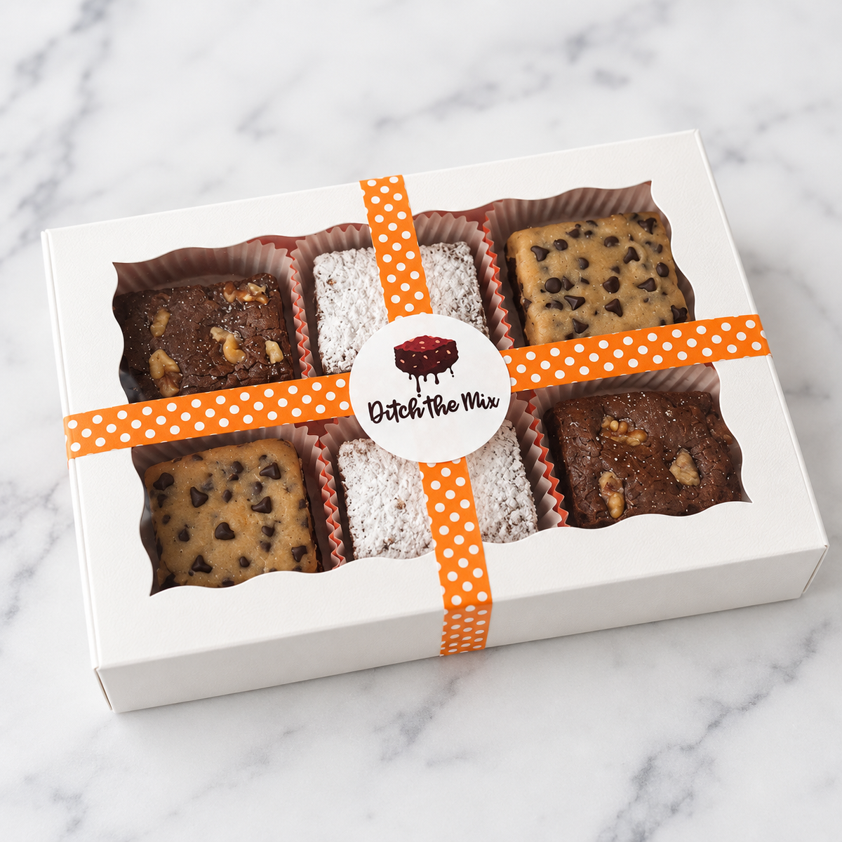 pick your favorite flavors to create your own brownie box Ditch the Mix Columbus OH